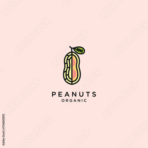 Fresh Peanuts Logo Design Template