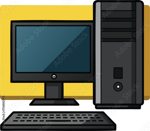 Desktop computer clipart.