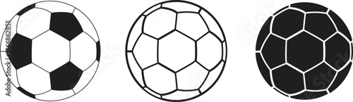 Soccer Ball Vector Icon Set.