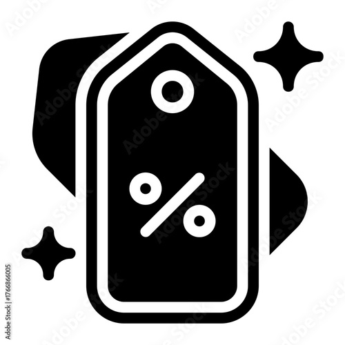 Discount Tag Icon Solid Style
