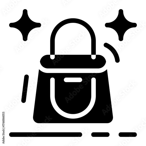 Shopping Bag Icon Solid Style