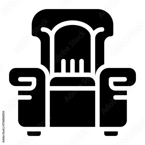 Chair Icon Solid Style
