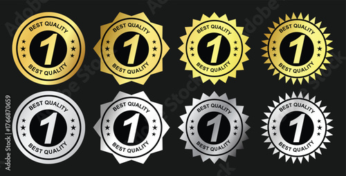 Number One Best Quality Badge for Premium Product Certification