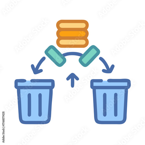 Data lifecycle management showing data deletion and transfer processes in a diagram