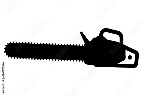 Photography Chainsaw silhouette vector, Chainsaw black symbol