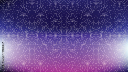 Intricate Geometric Pattern with a Purple Gradient art deco