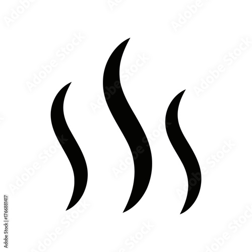 Isolated illustration of three rising smoke or steam plumes on a plain background