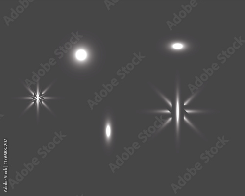 Wallpaper Mural Abstract bokeh light effects with starburst patterns and blurred orbs on a dark background Torontodigital.ca