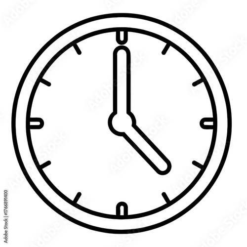 Clock Face Showing Four OClock Time Indication.