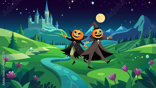 Halloween, carnival, mystery, fairy tale, night, holiday, theater, stage, production, decoration,
spooky, horror, ghost, pumpkin, witch, costume, trick or treat, autumn, haunted, skeleton, mask, creep