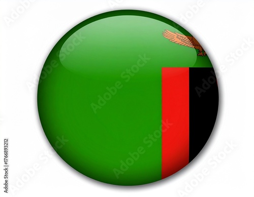 Zambia Flag Button on White Background Free Download Zambia Flag Button on White Background - GFXLoad