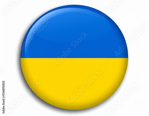 Ukraine Flag Button on White Background Free Download Ukraine Flag Button on White Background - GFXLoad