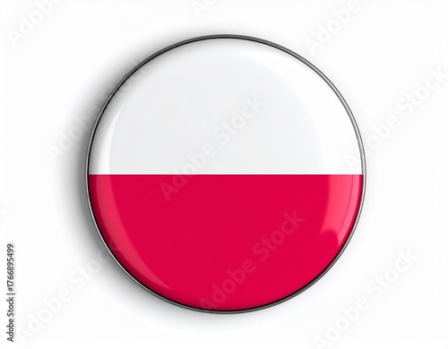 Free Download Poland Flag Button on White Background - GFXLoad