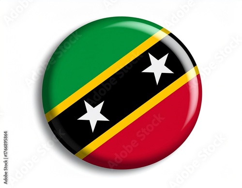 Saint Kitts and Nevis Flag Button on White Background Free Download Saint Kitts and Nevis Flag Button on White Background - GFXLoad