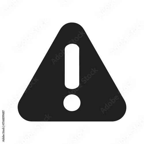 Warning Symbol: A simple but impactful black and white warning sign, a triangular emblem with an exclamation mark, conveying a clear message of caution or alert.