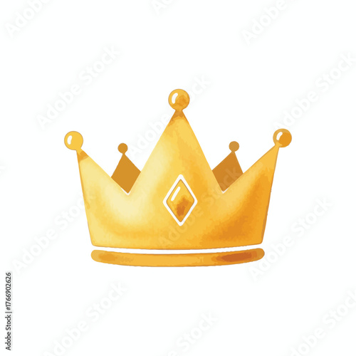 Golden royal crown adorned with jewels symbolizing royalty and authority vector