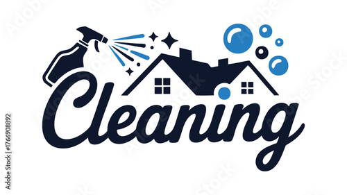 Professional house cleaning service logo sparkle shine homes residential cleaning business
