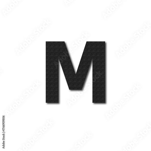 Dynamic Textured Black Letter M
