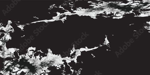 Abstract Black and White Splotchy Design.