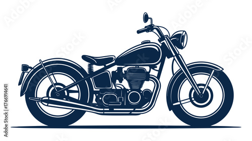 Classic vintage motorcycle design with retro styling and timeless appeal