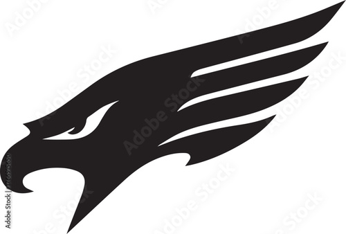 Vector Falcon Logo Icon for Modern Branding, Wildlife, Bird of Prey, Adventure, Outdoor, Eco-Friendly Business, Minimalist Design, Speed, Strength, and Professional Graphic Illustration