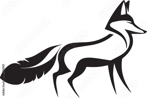 Vector Feather Tail Fox Logo Icon for Modern Branding, Wildlife, Forest, Nature, Eco-Friendly Business, Minimalist Design, Animal Mascot, Adventure, Outdoor, and Professional Graphic Illustration