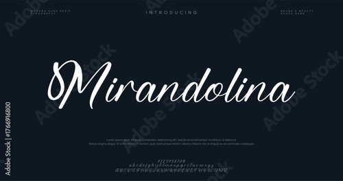 Stylish serif font with flowing ligatures, perfect for branding, fashion, and editorial designs