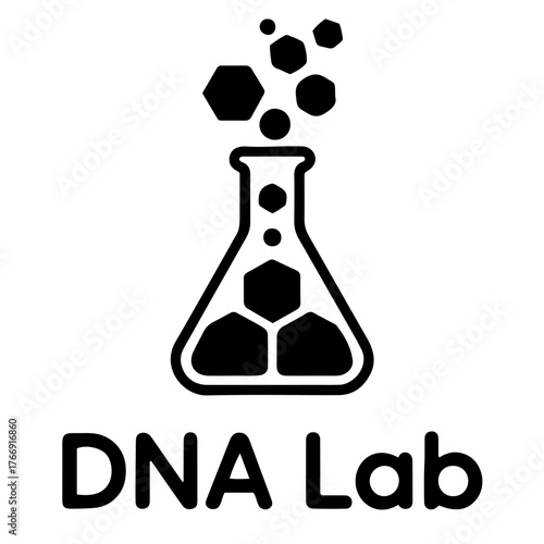Dna lab icon symbolizing genetic research and scientific discovery in chemistry isolated on transparent background