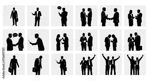 Dynamic business professionals collaborating and celebrating success in diverse interactions