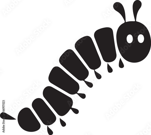 Vector Caterpillar Logo Icon for Modern Branding, Insect, Wildlife, Nature, Eco-Friendly Business, Minimalist Design, Garden, Children’s Products, Educational, and Professional Graphic Illustration