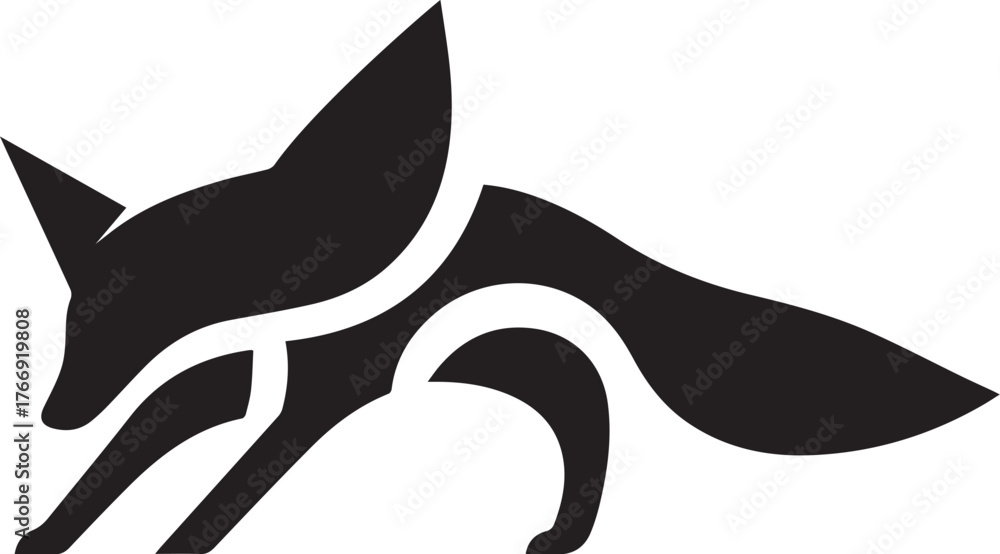 Obraz premium Vector Fox Logo Icon for Modern Branding, Wildlife, Nature, Forest, Eco-Friendly Business, Minimalist Design, Adventure, Animal Mascot, Outdoor, and Professional Graphic Illustration