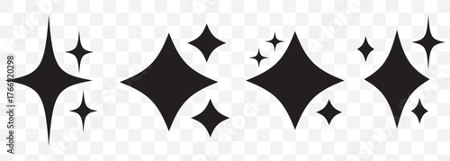 Generative AI logo icon magic sparkle stars symbol , Artificial intelligence sign. Vector ai generated icon blue logo, gradient sparkles 