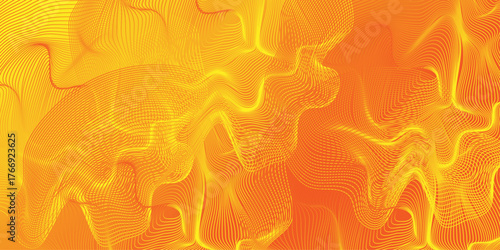 abstract background with rays. Abstract red and yellow gradient background with curved wavy lines. Abstract blurred grainy gradient background texture in color yellow background .

