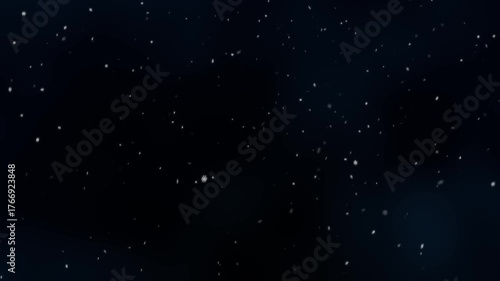 上から降り注ぐ白い雪、粉雪、冬やクリスマスの演出動画03