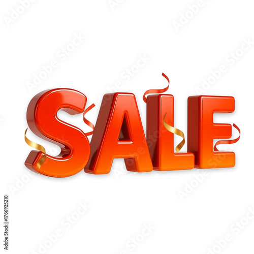 Sale 3D Text PNG – Discount and Shopping Promotion Design