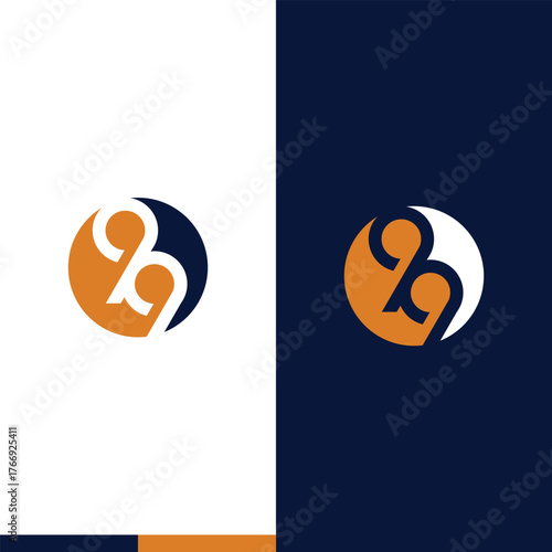 number 99 negative space logo