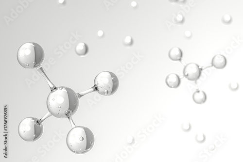 Crystal Clear 3D Molecular Structure Scientific Visualization Design 3D render