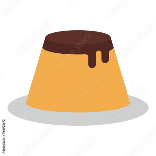 Pudding Icon – Sweet Dessert Vector Illustration for Cafe and Bakery Design