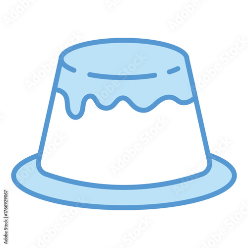 Pudding Icon – Sweet Dessert Vector Illustration for Cafe and Bakery Design