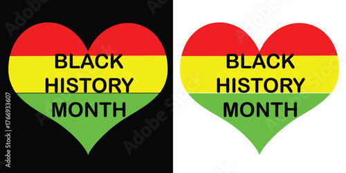 Black History Month Heart Design
