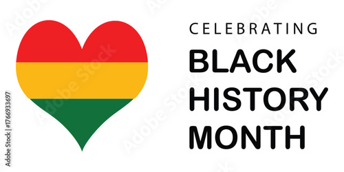 Celebrating Black History Month Heart Design