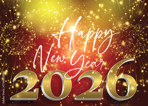 A 2026 New Year celebration card 