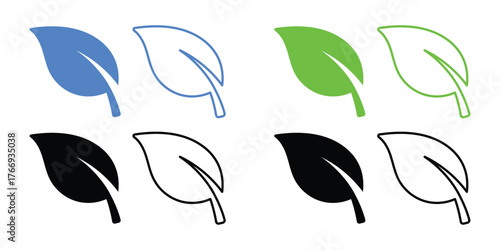 Green leaf vector illustration with leaves and nature elements