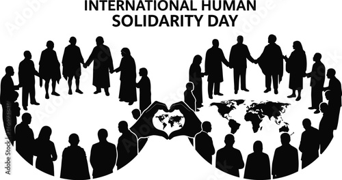 International human solidarity day, celebrating unity and cooperation among people worldwide for a better future together