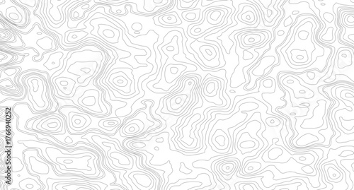 Abstract Mountain Contour Vector Texture. Monoline Topographic Background Pattern