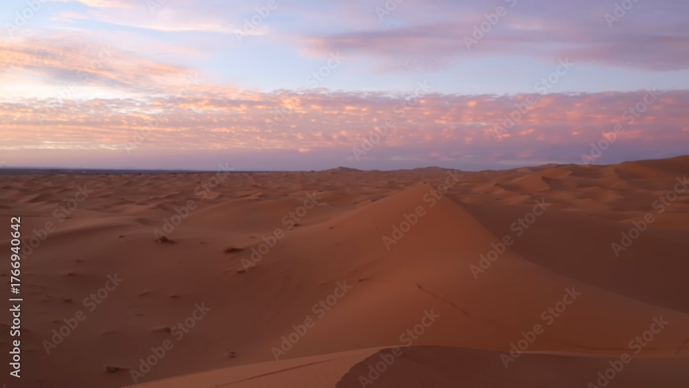 Fototapeta premium A trip to Sahara desert in Algeria. Beautiful african travel photo. Sandy landscapes, dunes, and nature. Summer vacation in arab country.