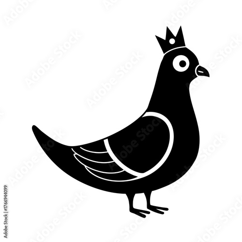 pigeon wearing crown acting royal comedy meme