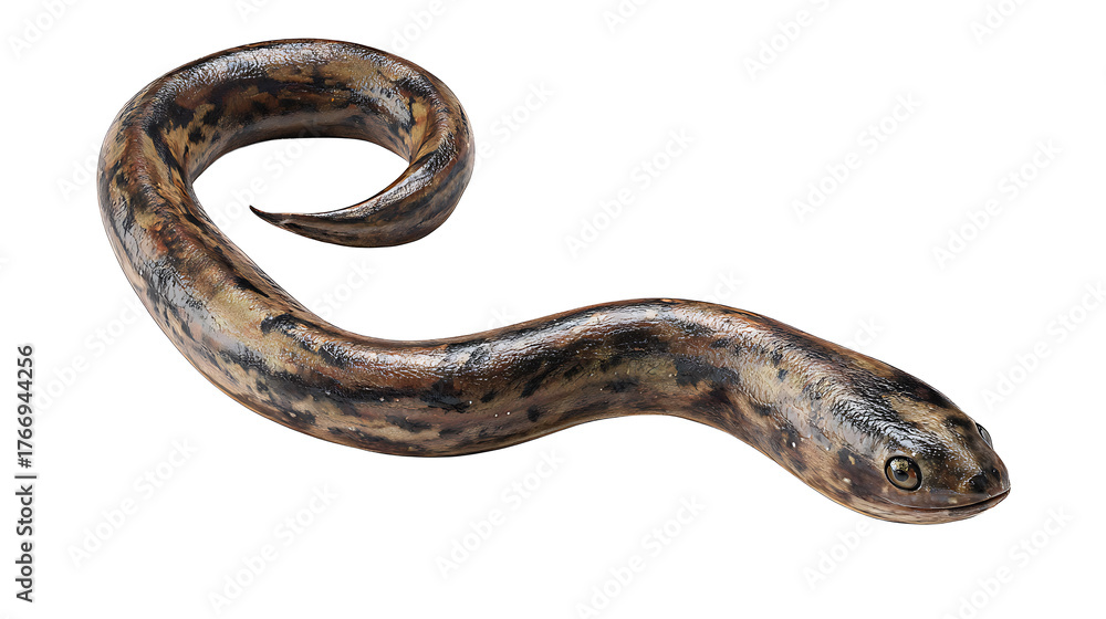 Fototapeta premium eel isolated on a white background