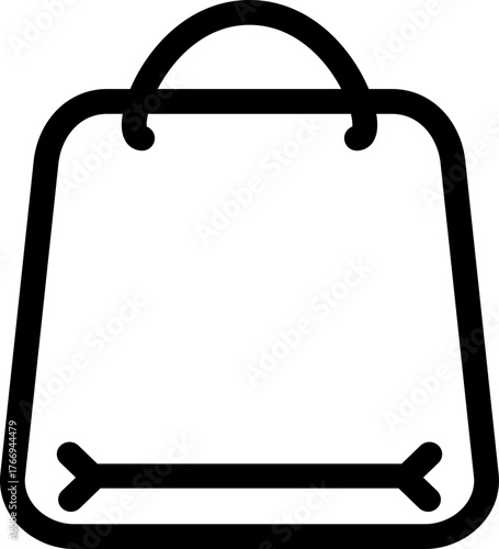 Shopping Bag Minimal Vector Line Icon