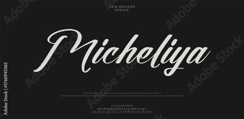 Elegant awesome alphabet letters font and number. Classic Lettering Minimal Fashion Designs. Typography fonts regular uppercase and lowercase. vector illustration